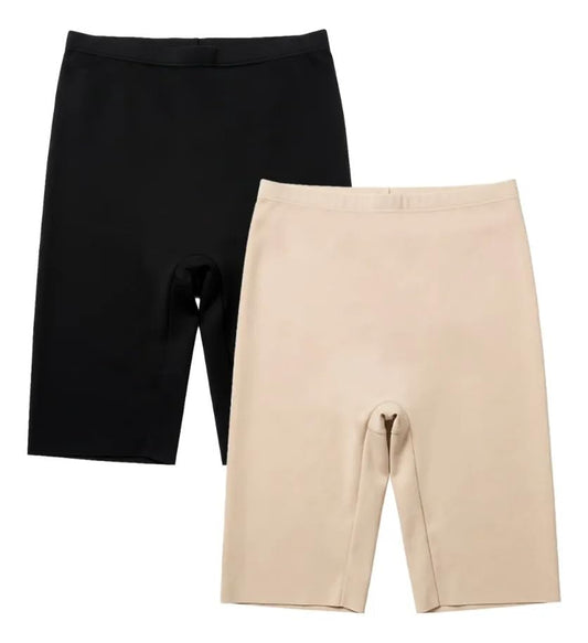 BODYcontrol Boxer Mujer Tipo Faja Short Moldeadora Invisible Calzón Licra Shorts Ropa Interior Fondo para Vestidos Cómoda Corte Láser Antideslizante Control Medio Pierna 7" 2415