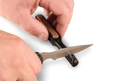 Smith's 50047 Edgesport - Afilador de cuchillo y punta ancha - Afilador portátil - Afilador de herramientas de caza y tiro con arco - Bolsa de transporte - Carburo y piedra de diamante - Afilador de