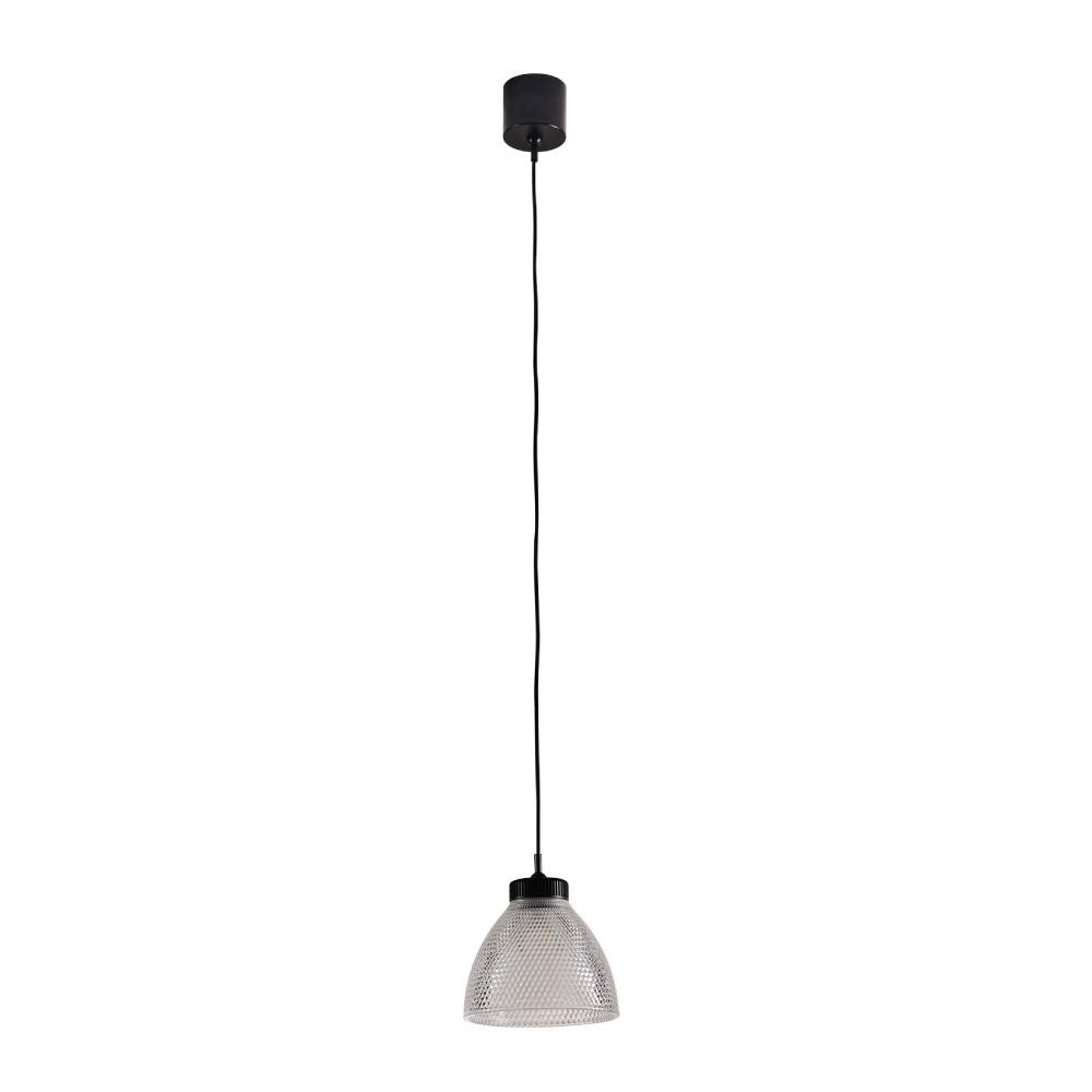 Tecnolite Lámpara Colgante LED de Cristal Redondo 5CTLLED102MV30CT, 5 W, 1.10 m, Luz Cálida Brillante, Transparente