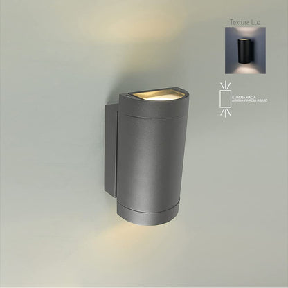 Tecnolite Lámpara de Exterior LED para Sobreponer HLED-843/30/G, 14.5 W, Luz Cálida Brillante, Gris