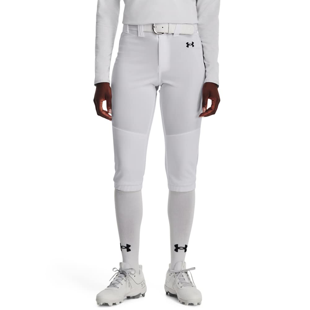 Under Armour Pantalón de Softbol para Mujer - (100) Blanco - Negro - G