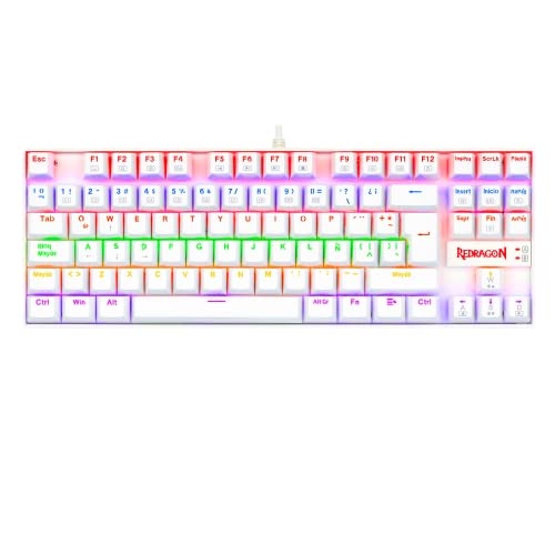 Redragon - KUMARA 2 Teclado Mecánico Gaming Rainbow Español Blanco
