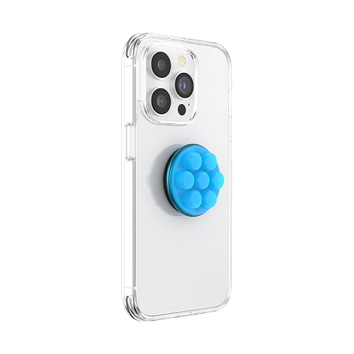 PopSockets - Empuñadura para teléfono a Base de Plantas con Soporte expandible, Agarre calcomanía, PopSockets ecológicos para teléfono - Popper translúcido Azul eléctrico