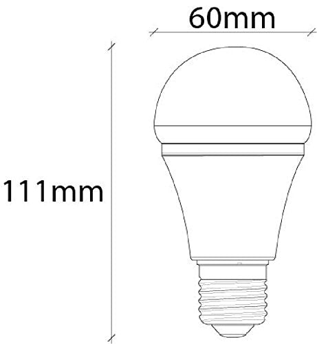 ILLUX 4 Piezas Focos LED Base E26 Luz Cálida 3000K 9W 800 lm Paquete FL-10A19.KIT30