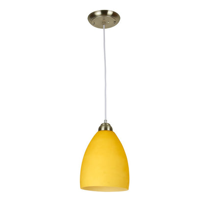 Tecnolite Lámpara Colgante Moerna, Base E27, Altura Ajustable - Cristal ámbar