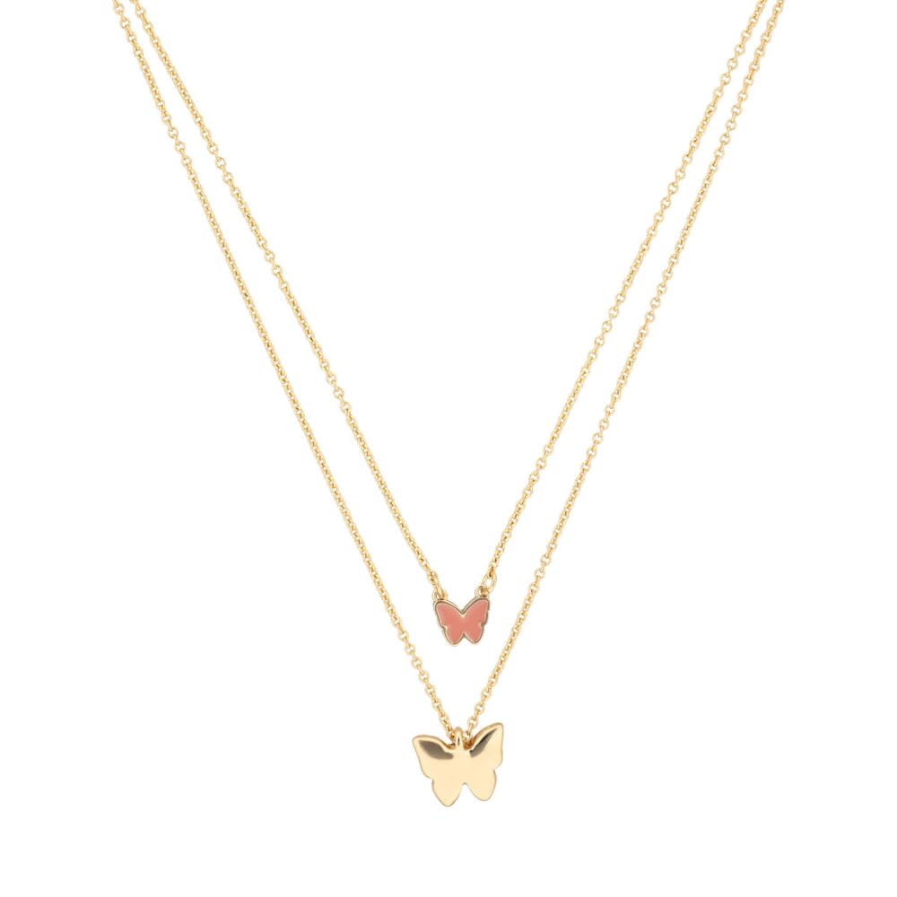 DKNY Box Set Collar Y Aretes Dorado Mariposa Para Mujer