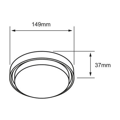 Tecnolite Lámpara Plafón LED 15 W - Luz de Día, IP54, IK05, Lámpara de Techo de Sobreponer Redonda, LED integrado, NENQUE i