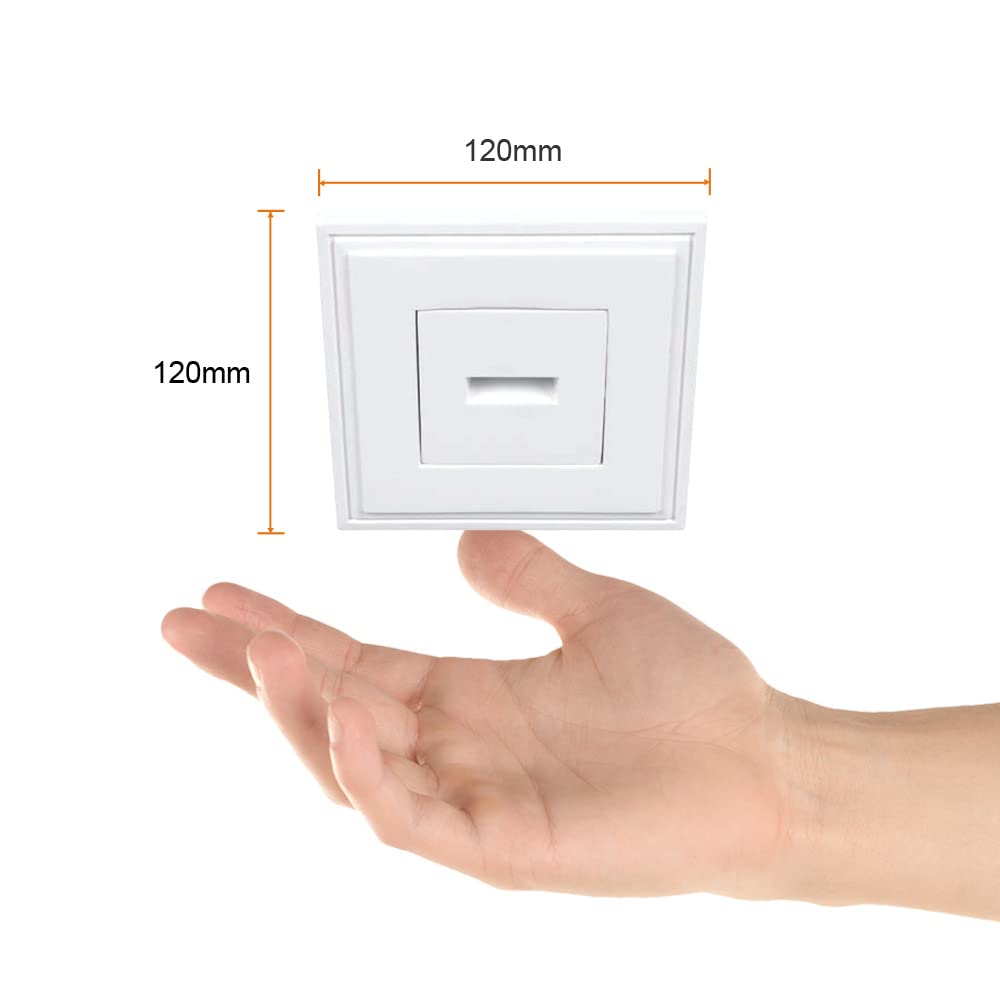 Tecnolite Lámpara Downlight LED Empotrable de Yeso, Sin Marco, 1 W, Luz Suave Cálida, LED integrado