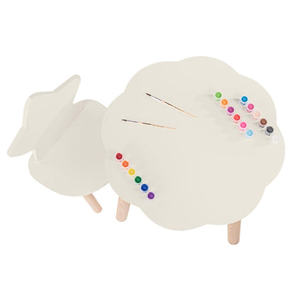 DUDUK Set de Mesa Nube con Silla Estrella - 7 Colores | Diseño Infantil (Ostión)
