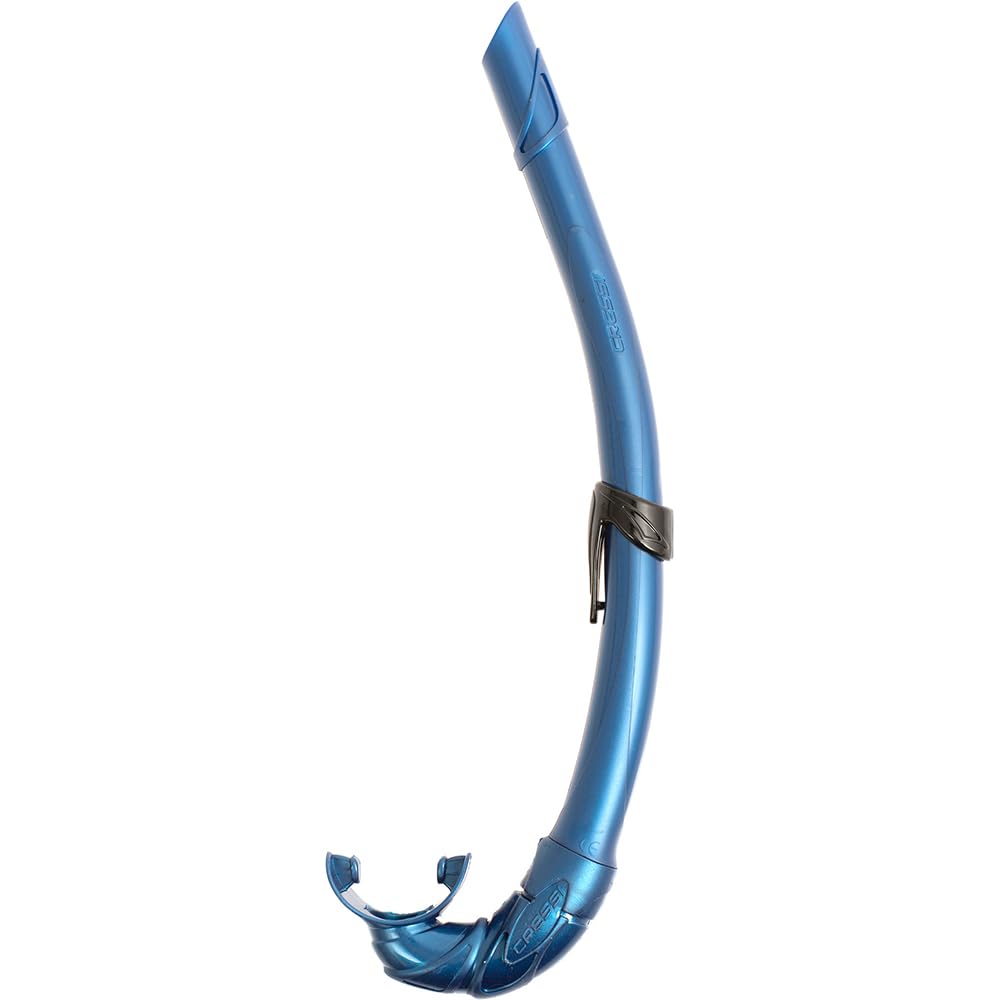 Cressi Córcega, esnórquel de Goma Flexible para Buceo, Buceo última intervensión y Pesca submarina, Colores sólidos y camuflados, Fabricado en Italia - Azul