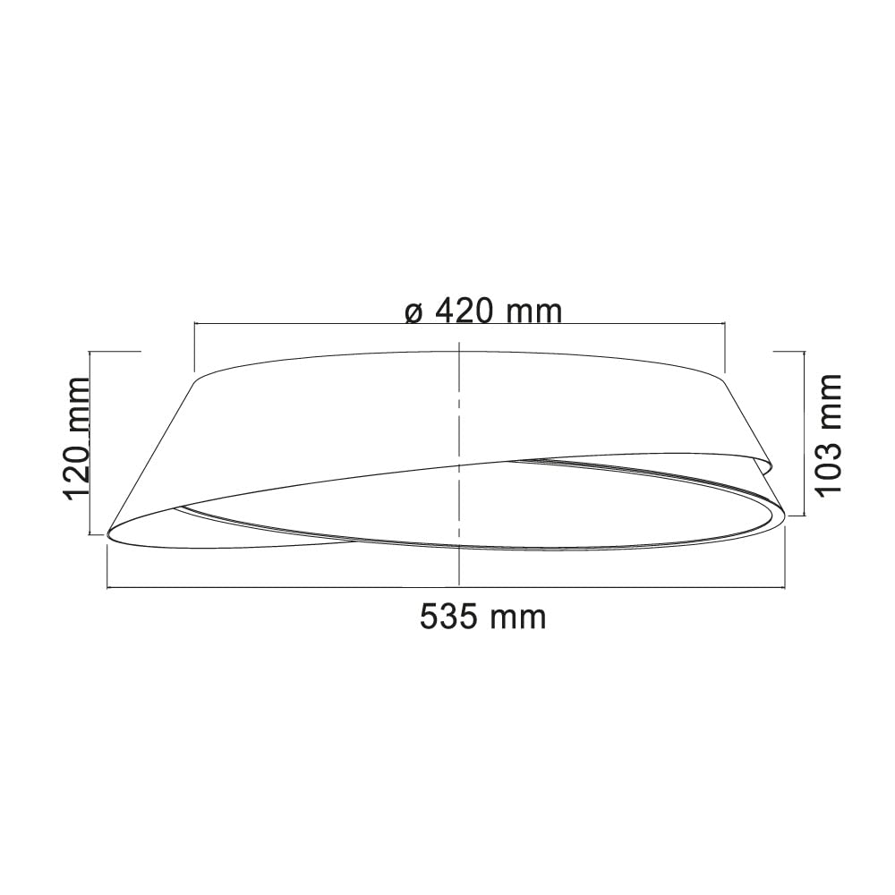 Tecnolite Lámpara Plafón LED Redonda 54 W - Sobreponer en Techo, Luz Suave Cálida, 100 - 240 V, Interiores, LED integrado, Moderna y Contemporánea, Ideal para pasillos, dormitorio, cocina y sala