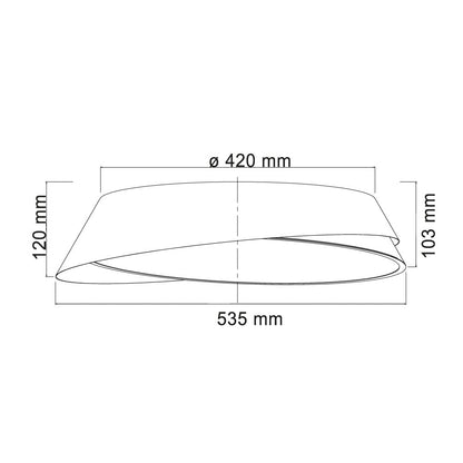 Tecnolite Lámpara Plafón LED Redonda 54 W - Sobreponer en Techo, Luz Suave Cálida, 100 - 240 V, Interiores, LED integrado, Moderna y Contemporánea, Ideal para pasillos, dormitorio, cocina y sala