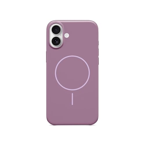 Beats - Funda iPhone 16 Plus – MagSafe, Funda Protectora Resistente a los rasguños, Delgada, con Revestimiento de Microfibra – Púrpura Atardecer