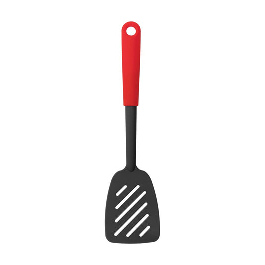 Brabantia 106224 Nylon 1pieza(s) - Espátula de cocina (Negro, Rojo, Nylon, Con agujero en la empuñadura para colgar, 220 °C, 72 mm, 3 cm)