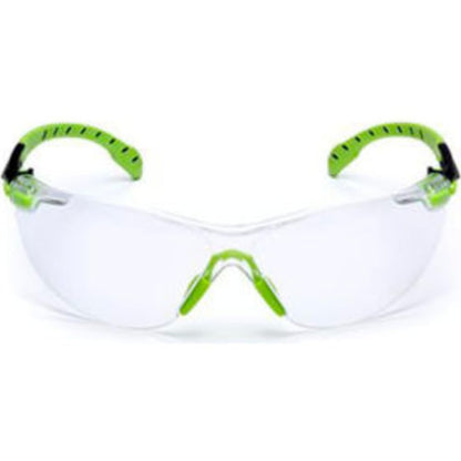 3M Solus 1000 Lentes de Seguridad Antivaho Scotchgard - verde - marco negro, lente transparente - Gafas de seguridad