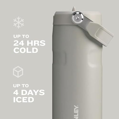 Stanley IceFlow - Botella de agua abatible 2.0, 36 onzas, popote integrada con apertura más grande, ligera y resistente a fugas, acero inoxidable aislado, sin BPA, lila