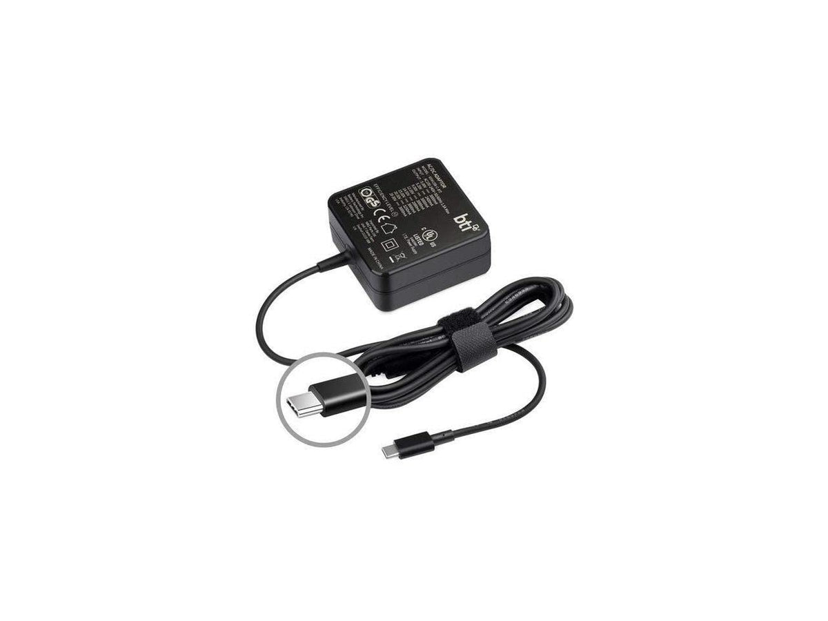 Batería Technology 1HE08UT#ABA-BTI 45W USB Tipo C Adaptador de CA de sobremesa para HP, Color Negro