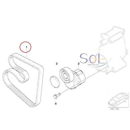 ContiTech 6K1733 Banda Multirib K060682