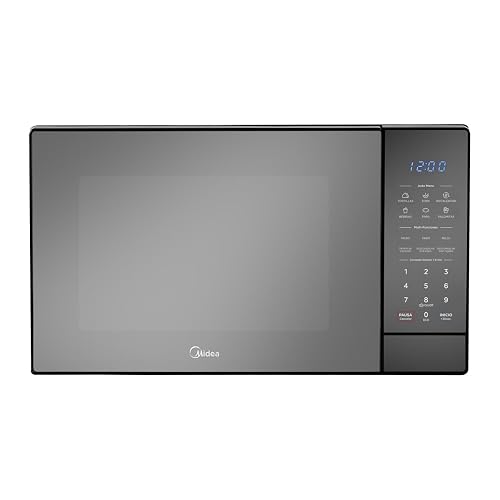 Midea Horno de Microondas 1.1 pies cúbicos, 30L, MMDX211S2MB | Modo ECO Ahorro de Energía, 10 Niveles de Potencia, 6 Funciones Auto Menú, Color Plata
