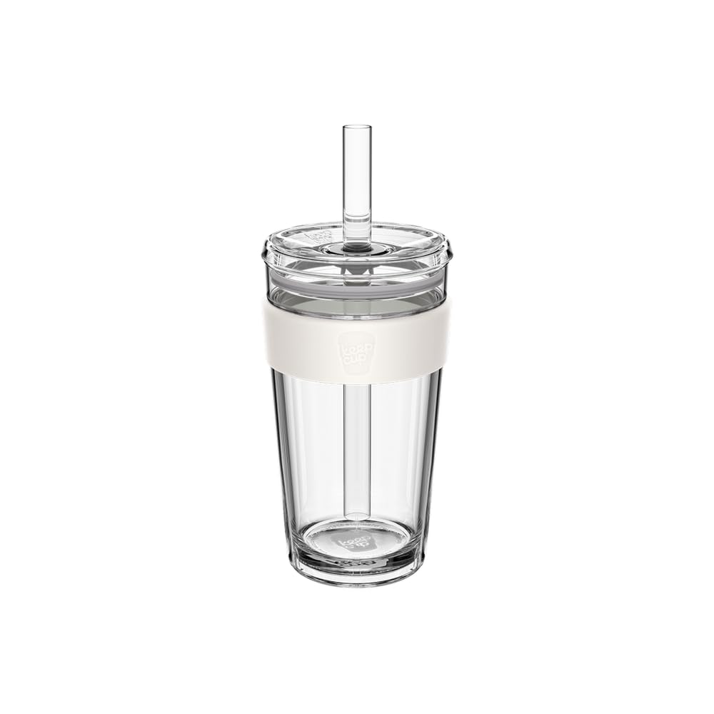 KeepCup - Vaso de café helado de doble pared con tapa y popote, 16 onzas (454 ml)