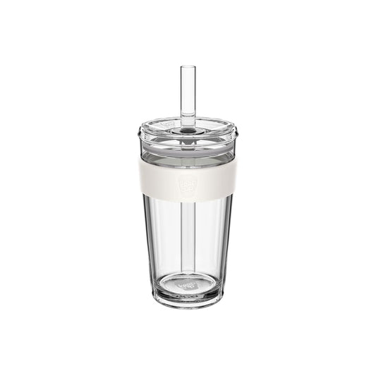 KeepCup - Vaso de café helado de doble pared con tapa y popote, 16 onzas (454 ml)