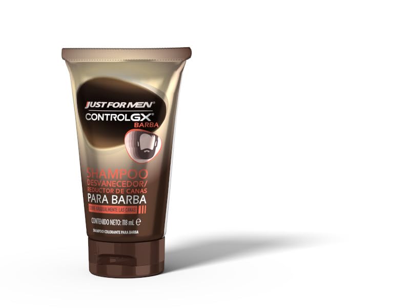 Just For Men Control GX Shampoo Desvanecedor Canas, Barba y Bigote, 118ml