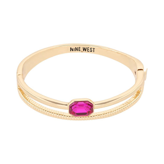 Nine West Pulsera Dorado Rígida para Mujer