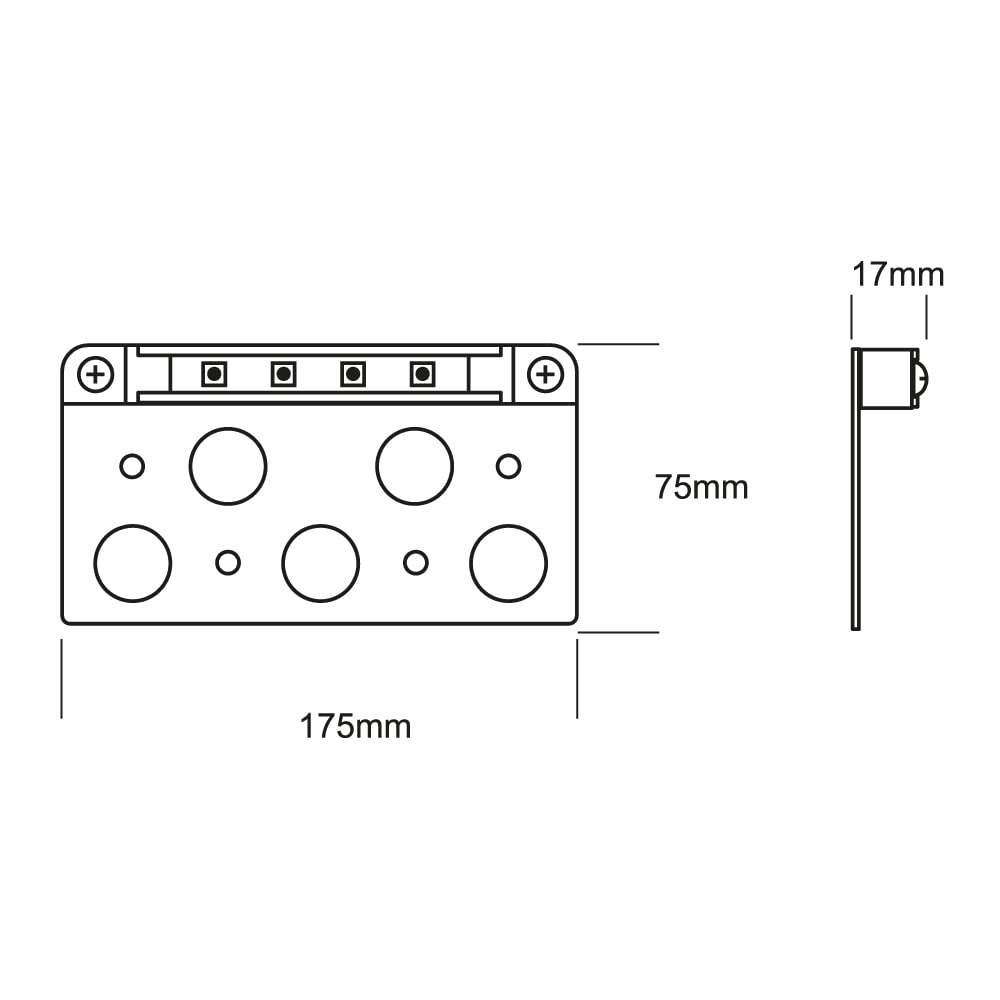 Tecnolite Luz de Cortesía LED Exterior 1 W - Luz Suave Cálida, 12 VDC, Espacios reducidos, IP65, LED Integrado, Hardscape Lights