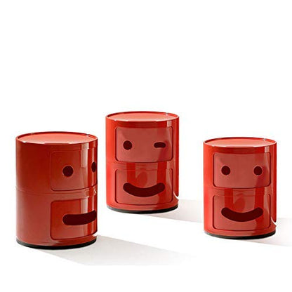 Kartell Mueble de Almacenaje Componibili Sonrisa, color Rojo, 2 Piezas