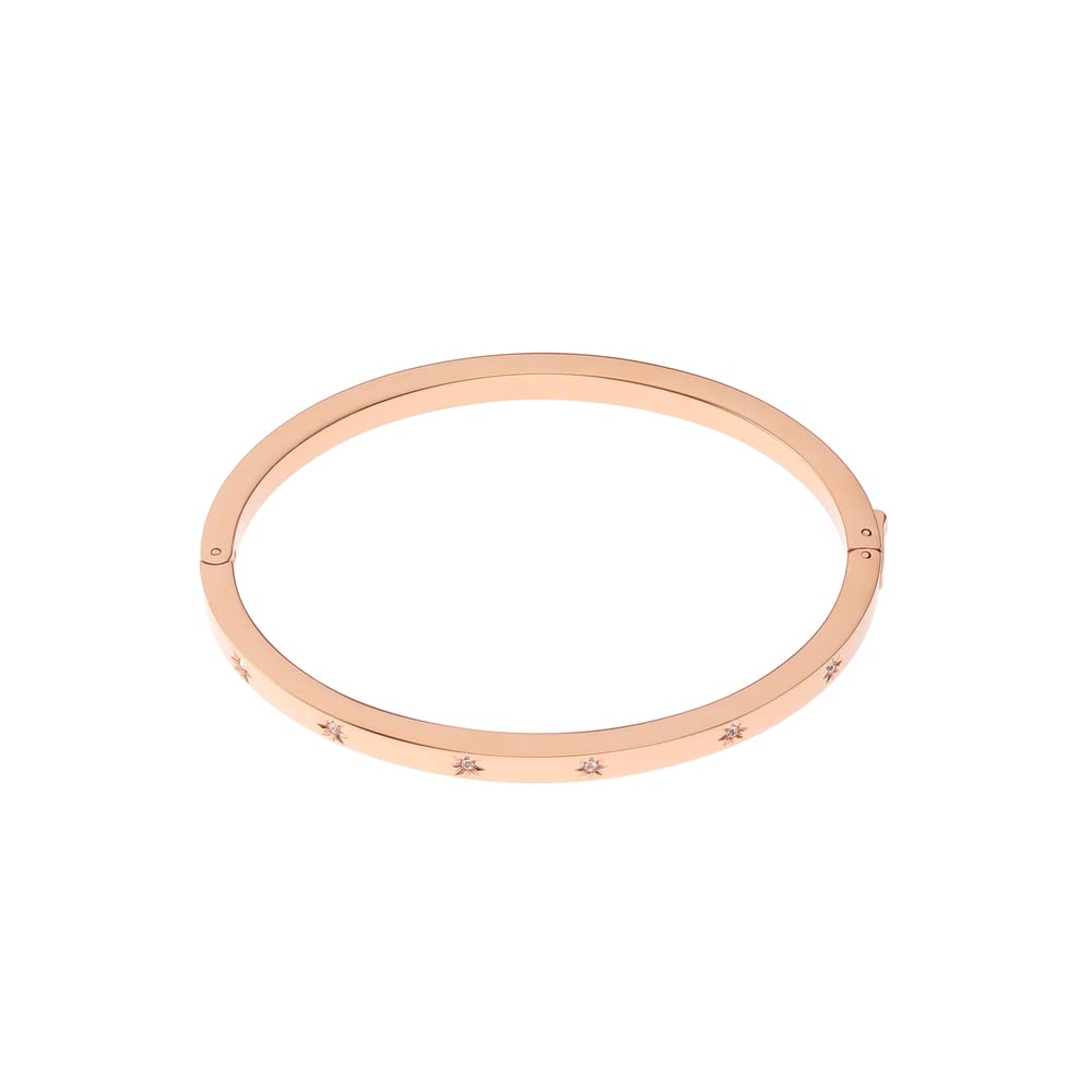 Pulsera de Cadena de Plata de Ley o Acero Inoxidable en Tono Plateado para Mujer de Fossil - Oro rosa
