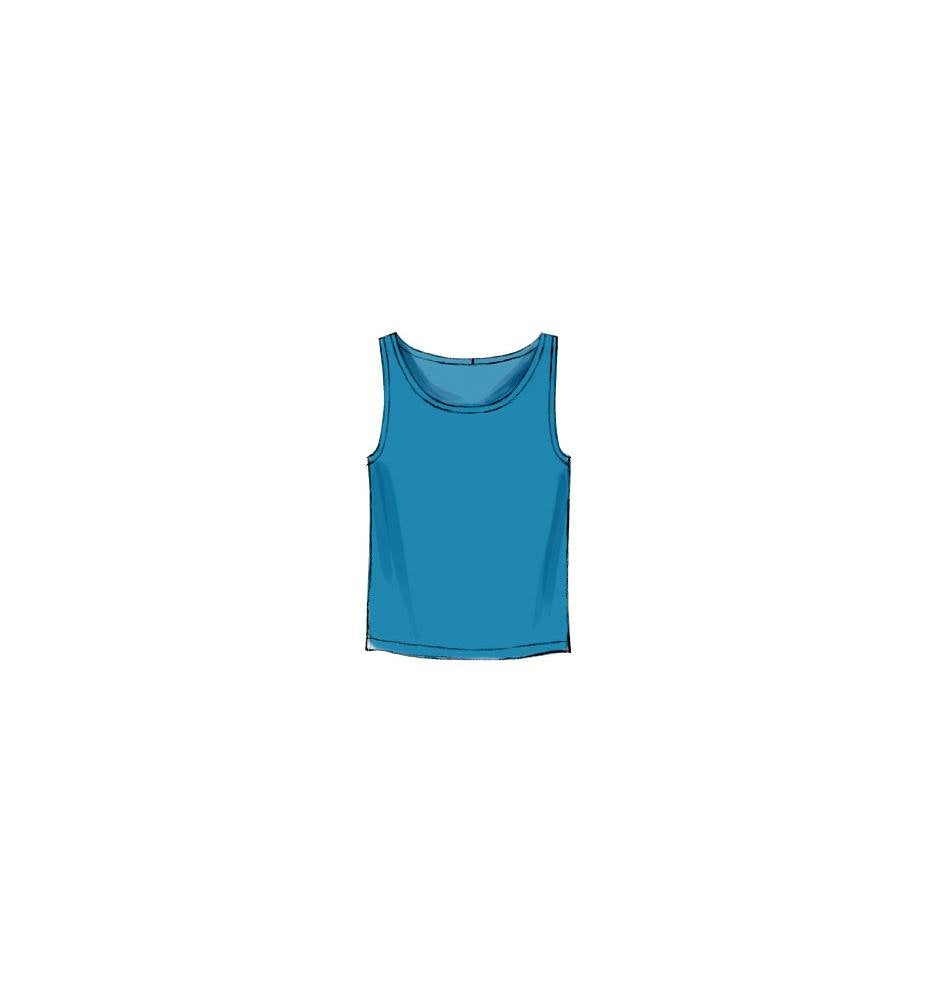 McCall Pattern Company M6973 - Playera sin Mangas para Hombre, Talla XM SML-Med-LRG