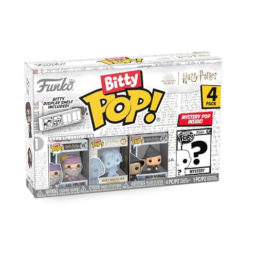 Funko Bitty Pop! Harry Potter - Albus Dumbledore, Nearly Headless Nick, Minerva McGonagall Y una Minifigura Misteriosa Sorpresa - 0.9 Inch (2.2 Cm) Coleccionable - Repisa Apilable Incluida