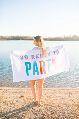 Pearhead - Toalla de Playa Lista para Fiesta, decoración de Despedida de Soltera, Accesorio para Novia para ser Regalo de Despedida de Soltera, Regalo de Despedida de Soltera