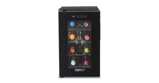 Cuisinart Enfriador de Vino 8 Botellas CWC-800CEN Acero Inoxidable | Enfria hasta 8 botellas, temperatura ajustable 4°-20°C, sistema silencioso y pantalla LED táctil. Botellas de 750 ml y 900 ml