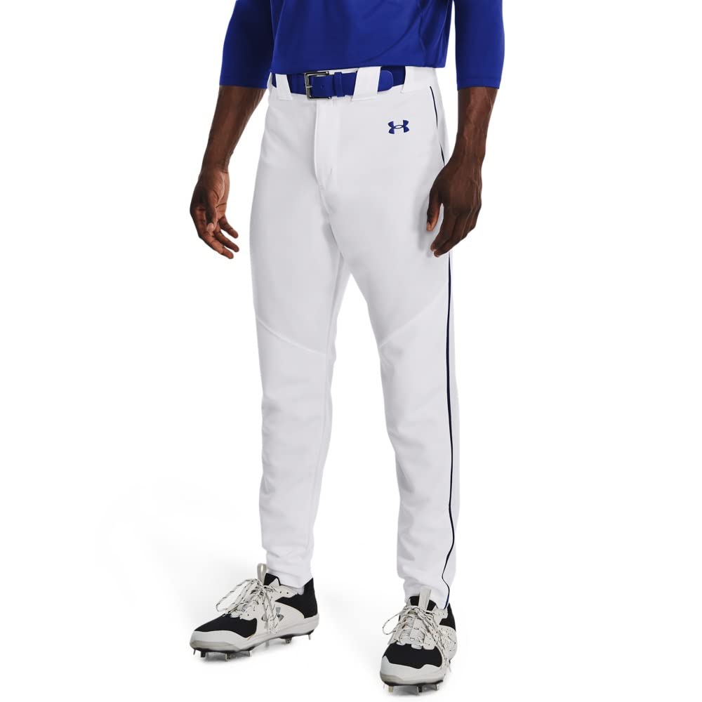 Under Armour Pantalón de Béisbol Pierna Recta para Hombre - CH - (101) Blanco - Royal - Royal