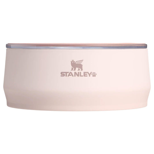 STANLEY Pet Bowl Rose Quartz 710ml - Tazón para Mascotas de Acero Inoxidable con Tapa Antiderrames y Base Antideslizante, Plato para Perro