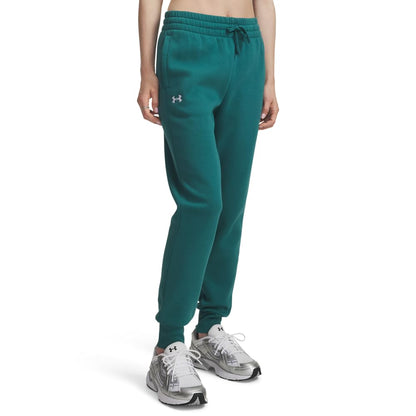 Under Armour Rival Fleece Pantalón de Chándal Mujer - (338) Rack Green - White - M