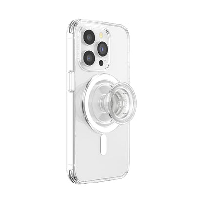 PopSockets PopGrip MagSafe, Empuñadura Magnética para Celular con Anillo Adaptador - MagSafe - Claro