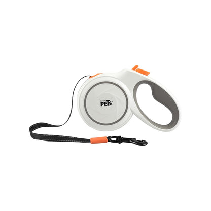 Fancy Pets Correa Retráctil para Perros Spiro Color Blanca Tamaño Chica con 3 Metros de Longitud