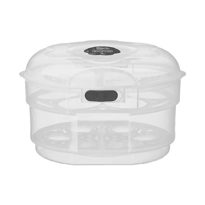Evenflo Advanced Esterilizador para Microondas, 4 Piezas, Incluye Rejilla, Pinzas y Taza Medidora, Libre de BPA