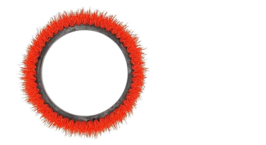 Oreck Commercial 237047 Crimped Polypropylene Scrub Orbiter Brush, 12" Diameter, 0.028" Bristle Diameter, Orange, For ORB550MC Orbiter Floor Machine