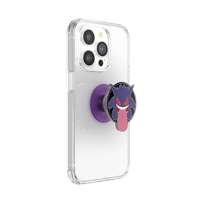 PopSockets - Empuñadura para teléfono con Soporte expandible, Agarre calcomanía, Esmalte, Pokémon, Brilla en la Oscuridad Gengar Night Shade