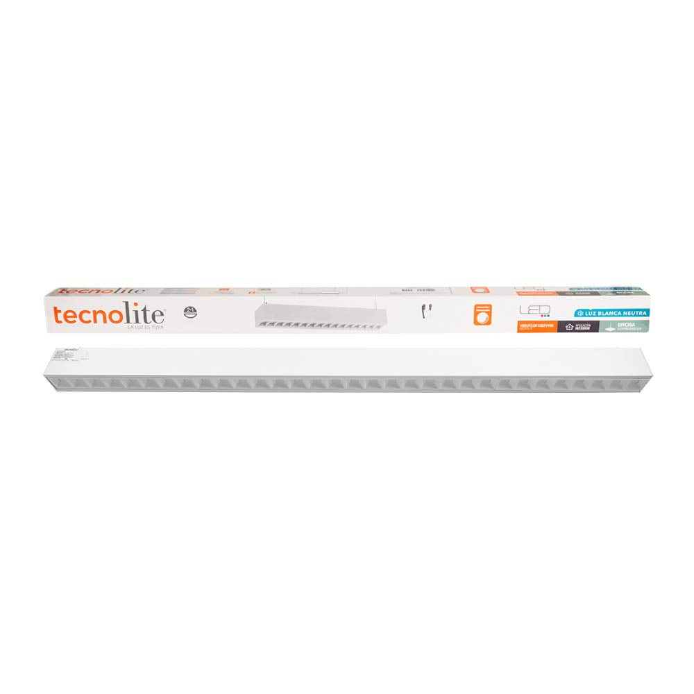 Tecnolite Lámpara Colgante LED, Luz de Techo Minimalista, 40 W, Luz Blanca 4 000 k, Atenuable, 127 V, 4500 lm,