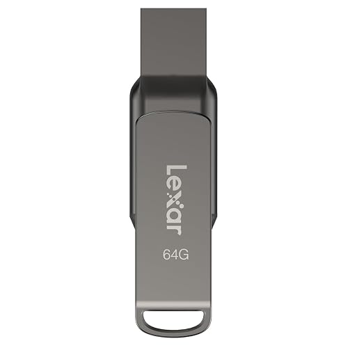 Lexar Unidad Dual JumpDrive D400 USB 3.1 Tipo C y Tipo A, hasta 130 MB/s de Lectura (LJDD400064G-BNQNU)