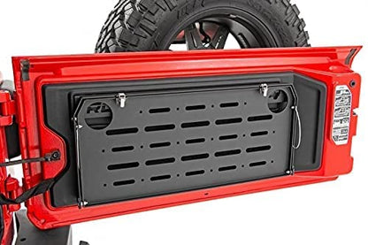 Rough Country Mesa Plegable para portón Trasero 2018-2021 para JL/JLU-10625 2018-2022, Color Negro