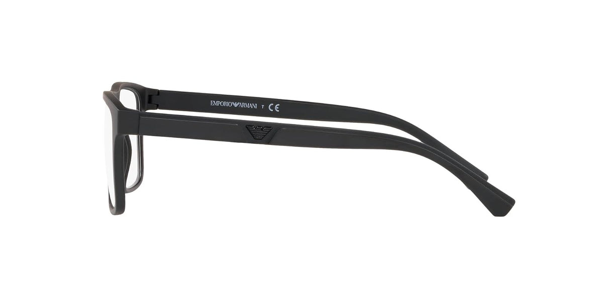 Emporio Armani Ea4115 - Marcos para anteojos graduadas para hombre con dos clips intercambiables rectangulares
