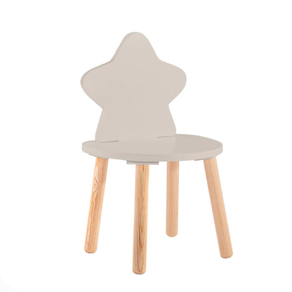 Duduk Silla de Estrella Infantil, Varios Colores - Gris claro