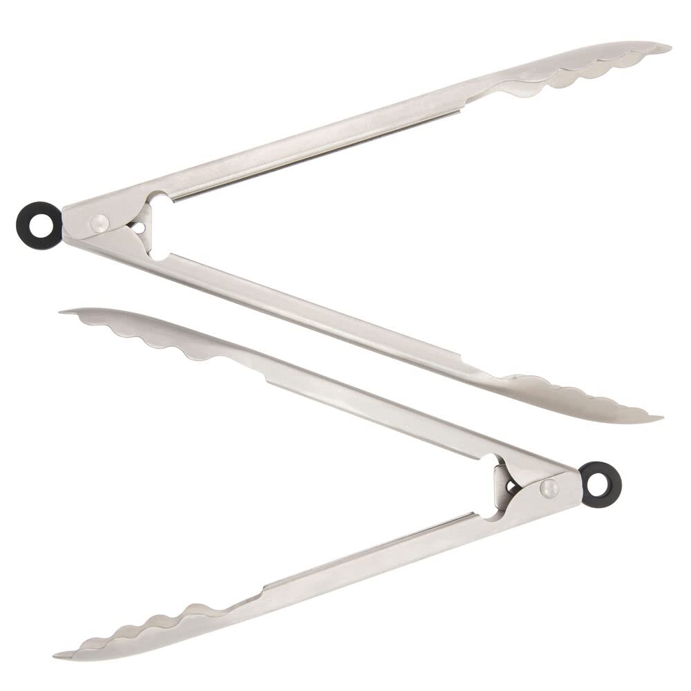 KitchenAid - Juego de 2 pinzas de cocina universales de acero inoxidable