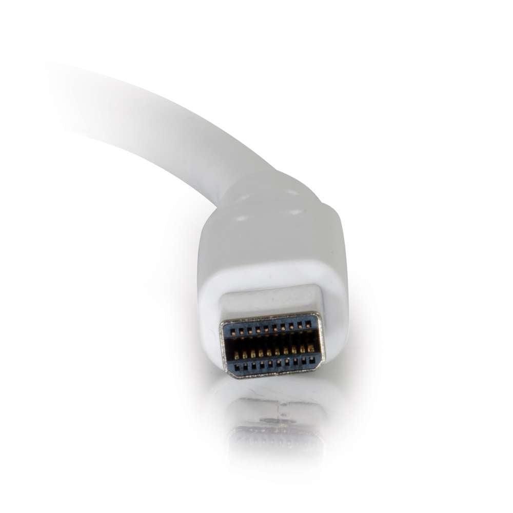 C2G 54411 Mini DisplayPort Cable M/M - Digital Audio Video, White (6 Feet, 1.82 Meters)