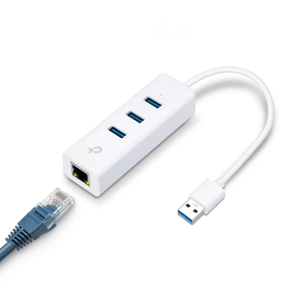 TP-Link UE300C Adaptador USB-C a Ethernet Gigabit RJ45 - Hub USB 3.0+ de 3 puertos